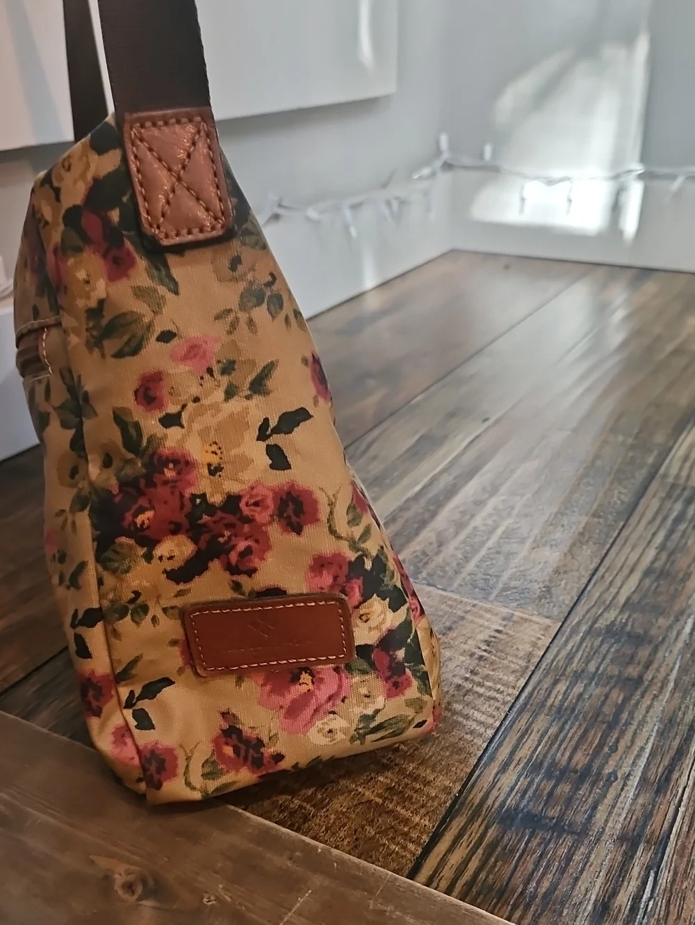 Patricia Nash Large Floral Antique Rose Crossbody Bag - Pink Floral Print